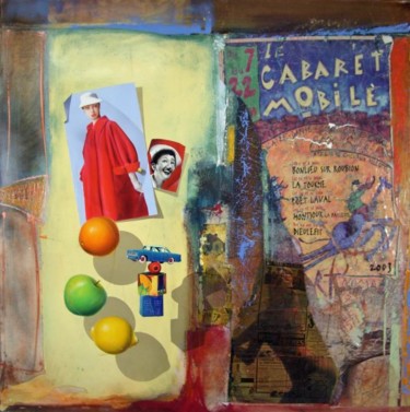 Peinture intitulée "LE CABARET MOBILE" par Olivier Genet, Œuvre d'art originale