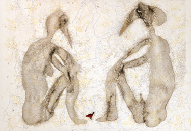 Arts numériques intitulée "Couple version 2 (e…" par Olivier Gilet, Œuvre d'art originale, Peinture numérique
