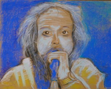 Drawing titled "Jethro Tull" by Olivier Gourion, Original Artwork, Pastel
