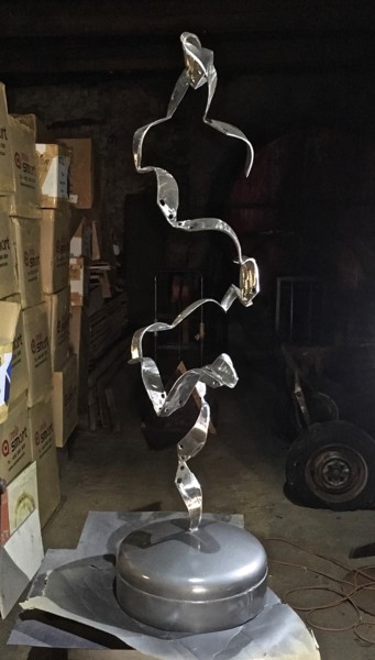 Sculpture titled "Envol" by Olivier, Original Artwork, Metals