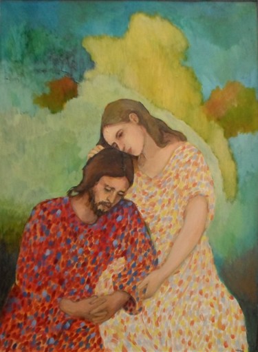 Peinture intitulée "la consolatrice" par Olivier Le Gac, Œuvre d'art originale, Acrylique