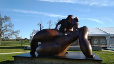 Sculpture intitulée "la dordogne" par Olivier Martin, Œuvre d'art originale, Bronze