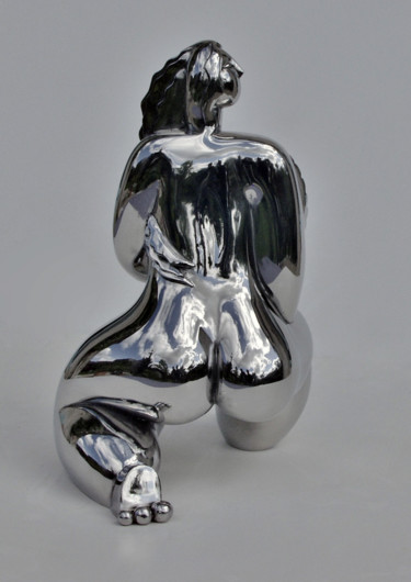 Sculpture titled ""Gitane à l'éventai…" by Olivier Martin, Original Artwork, Stainless Steel