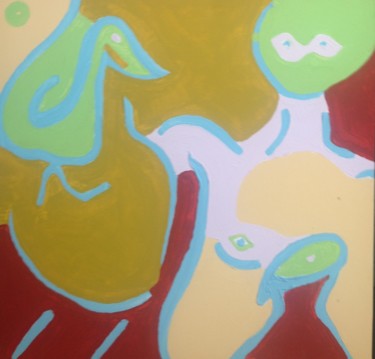 Peinture intitulée "Duck and hidden wom…" par Olivier Mathy, Œuvre d'art originale, Acrylique