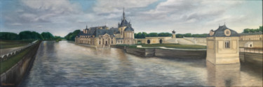 Painting titled ""chantilly"" by Olivier Rose, Original Artwork, Oil Mounted on Wood Stretcher frame