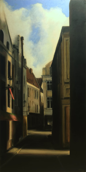 Peinture intitulée ""L'Eclaircie", (A s…" par Olivier Rose, Œuvre d'art originale, Huile Monté sur Panneau de bois