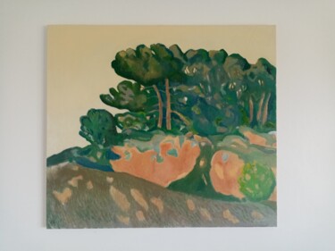 Peinture intitulée "Dans le Minervois" par Olivier Lizot, Œuvre d'art originale, Huile Monté sur Châssis en bois