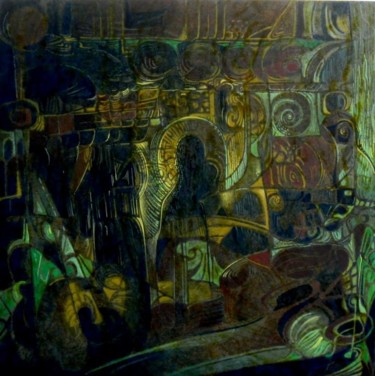 Картина под названием "Lviv motif" - Olha Fedoruk, Подлинное произведение искусства, Акрил