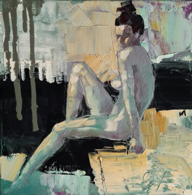 Pintura titulada "Female nude "Still…" por Olga Sarabarina (Olja Sar), Obra de arte original, Oleo