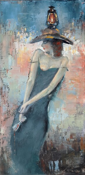 Картина под названием "Lady Light" - Olga Sarabarina (Olja Sar), Подлинное произведение искусства, Масло