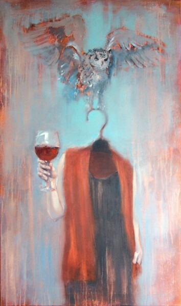 Painting titled "Outro" by Olga Sarabarina (Olja Sar), Original Artwork, Oil Mounted on Wood Stretcher frame