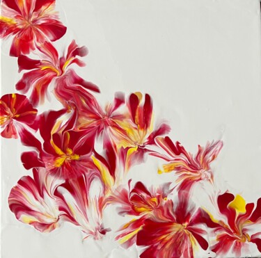 Peinture intitulée "Blossom" par Olly Majdandzic, Œuvre d'art originale, Acrylique Monté sur Châssis en bois