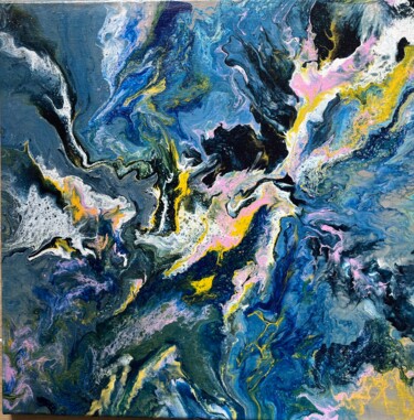 Картина под названием "STORM" - Olly Majdandzic, Подлинное произведение искусства, Акрил Установлен на Деревянная рама для н…