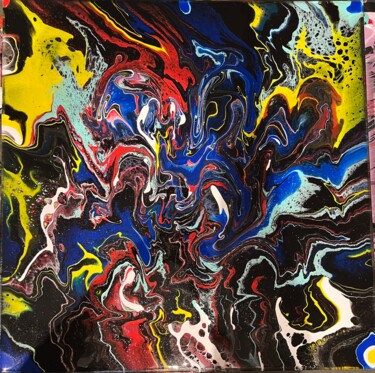Картина под названием "BY NIGHT" - Olly Majdandzic, Подлинное произведение искусства, Акрил Установлен на Деревянная рама дл…