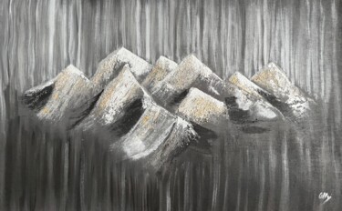 Peinture intitulée "Montagne" par Olly Majdandzic, Œuvre d'art originale, Acrylique Monté sur Châssis en bois