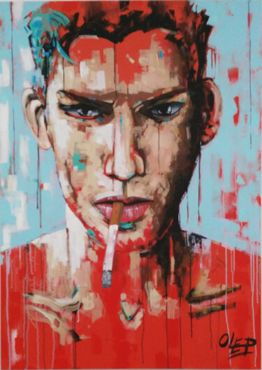 Peinture intitulée "red-serie" par Olshark, Œuvre d'art originale, Acrylique
