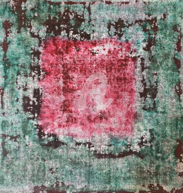 Painting titled "Rosa pink squares" by Ol'Svol'D, Original Artwork, Oil