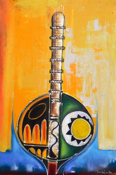 Pintura intitulada "Gambian Kora  #arti…" por Olumide Egunlae, Obras de arte originais, Acrílico