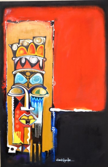 绘画 标题为“African Gambian Mas…” 由Olumide Egunlae, 原创艺术品, 油