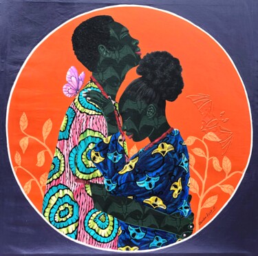 Peinture intitulée "Butterfly in my dre…" par Oluwafemi Afolabi, Œuvre d'art originale, Acrylique