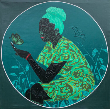 Картина под названием "Change and growth 2" - Oluwafemi Afolabi, Подлинное произведение искусства, Акрил