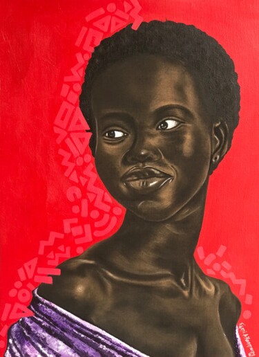 Painting titled "Unique ( African al…" by Oluwafemi Akanmu, Original Artwork, Acrylic