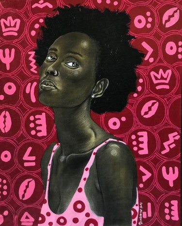 Schilderij getiteld "Up To You (2)" door Oluwafemi Akanmu, Origineel Kunstwerk, Acryl