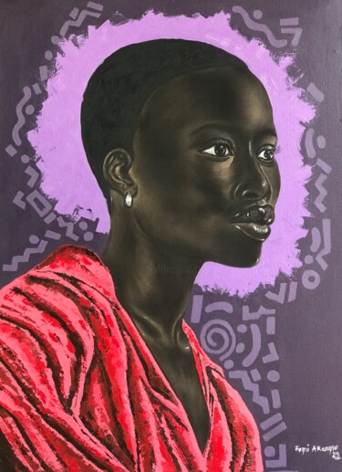 Schilderij getiteld "Unique (African All…" door Oluwafemi Akanmu, Origineel Kunstwerk, Acryl