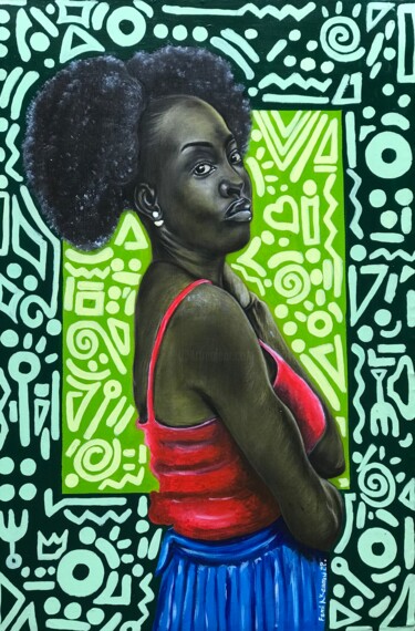 Painting titled "Unsaid word" by Oluwafemi Akanmu, Original Artwork, Acrylic