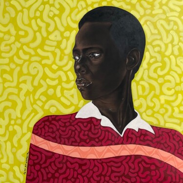 Malerei mit dem Titel "Feasible" von Oluwafemi Akanmu, Original-Kunstwerk, Acryl