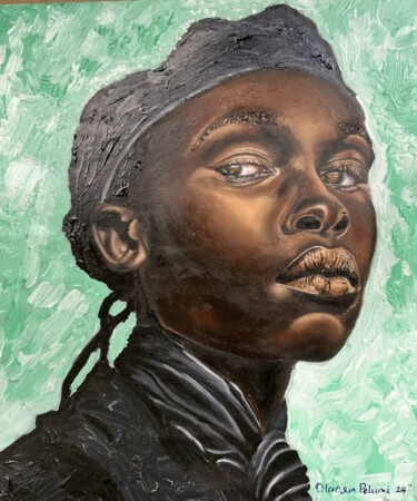 Malerei mit dem Titel "This shall pass" von Oluwapelumi Olaosun, Original-Kunstwerk, Acryl