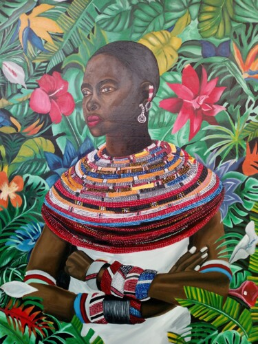 Schilderij getiteld "Genesis" door Oluwapelumi Olaosun, Origineel Kunstwerk, Acryl