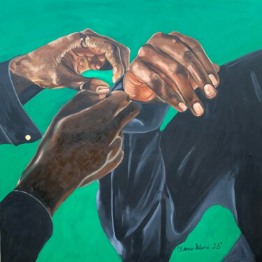 Malerei mit dem Titel "Thee helper" von Oluwapelumi Olaosun, Original-Kunstwerk, Acryl