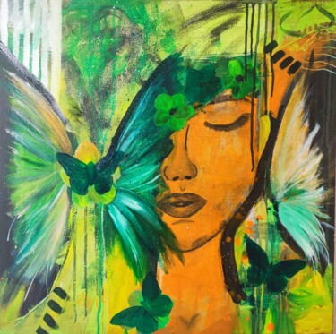 Peinture intitulée "Paradise" par Olya Enina, Œuvre d'art originale, Huile