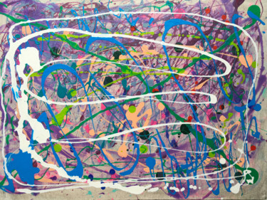 Картина под названием "Sea of abstraction" - Olya Feofilova, Подлинное произведение искусства, Акрил