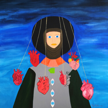 Картина под названием "Reincarnation" - Olya Feofilova, Подлинное произведение искусства, Акрил