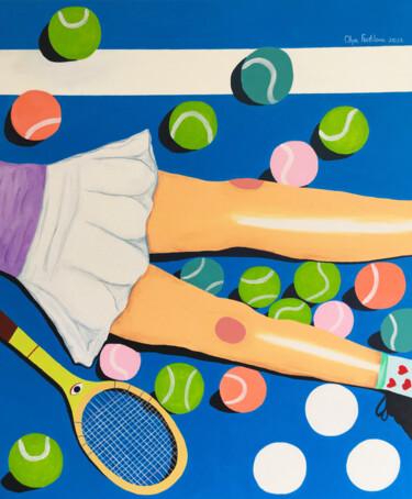 Pintura intitulada "Tennis player" por Olya Feofilova, Obras de arte originais, Acrílico