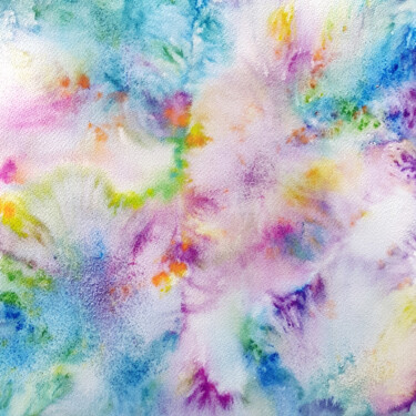 Malerei mit dem Titel "Abstract flowers pa…" von Olya Grigorevykh, Original-Kunstwerk, Aquarell