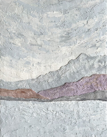 Peinture intitulée "Mountain landscape" par Olya Grigorevykh, Œuvre d'art originale, Plâtre