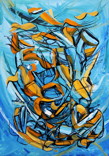 Painting titled "Petals" by Olya Kartavaya, Original Artwork, Oil