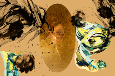 Collages titled "A look through the…" by Olya Kartavaya, Original Artwork, 2D Digital Work