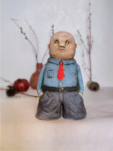 Escultura titulada "Ceramic doll" por Olya Volina, Obra de arte original, Arcilla