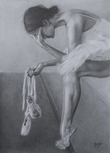 Drawing titled "Moment of weakness" by Olya Zdorovets, Original Artwork, Graphite