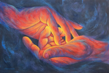 Peinture intitulée "Your warmth" par Olya Zdorovets, Œuvre d'art originale, Acrylique