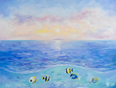 Pintura titulada "Summer dream betwee…" por Olya Yatsenko, Obra de arte original, Oleo