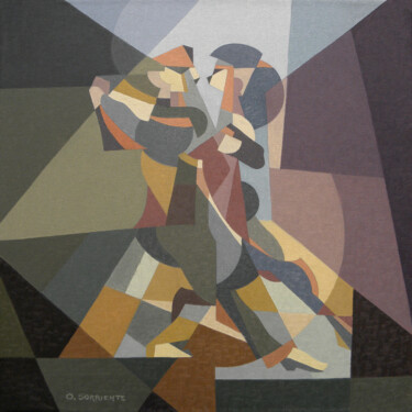 Schilderij getiteld "Piccolo Tango V (Co…" door Omar Sorriente, Origineel Kunstwerk, Olie