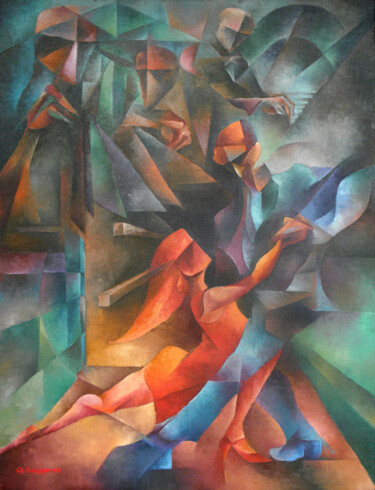 Pittura intitolato "Tango I" da Omar Sorriente, Opera d'arte originale, Olio