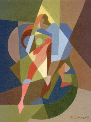 Картина под названием "Piccolo Tango I" - Omar Sorriente, Подлинное произведение искусства, Масло Установлен на картон