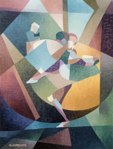 Malerei mit dem Titel "Piccolo Tango II" von Omar Sorriente, Original-Kunstwerk, Öl