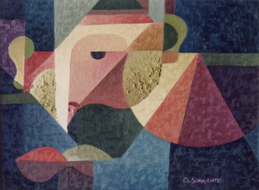 Malerei mit dem Titel "Rostro" von Omar Sorriente, Original-Kunstwerk, Öl